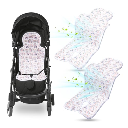 DoubleFill 2 Pcs Baby Stroller Cooling Pad Car Seat Cooler Pad Summer Breathable Car Seat Liner Multifunctional Carseat Cooling Mat for Baby Child Dining Chair Safety Stroller