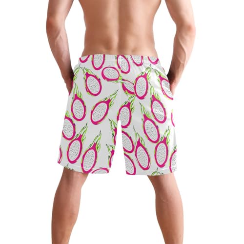 Fruit Pitaya Mens Swim Trunks Quick Dry Beach Shorts with Pocket S 23022073