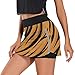 JHKKU Women's Tennis Skirt Inner Shorts Tiger Print Lightweight Golf Casual Sports Skirt with Pockets M
