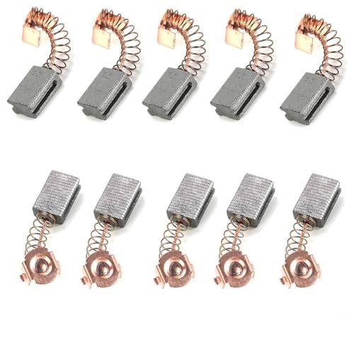 Lecreatekit Lot de 10 balais de carbone 5 x 8 x 12 mm - Pièces de rechange pour meuleuse d'angle G720 - Haute conductivité - Accessoires de moteur pour réparation d'outils électriques