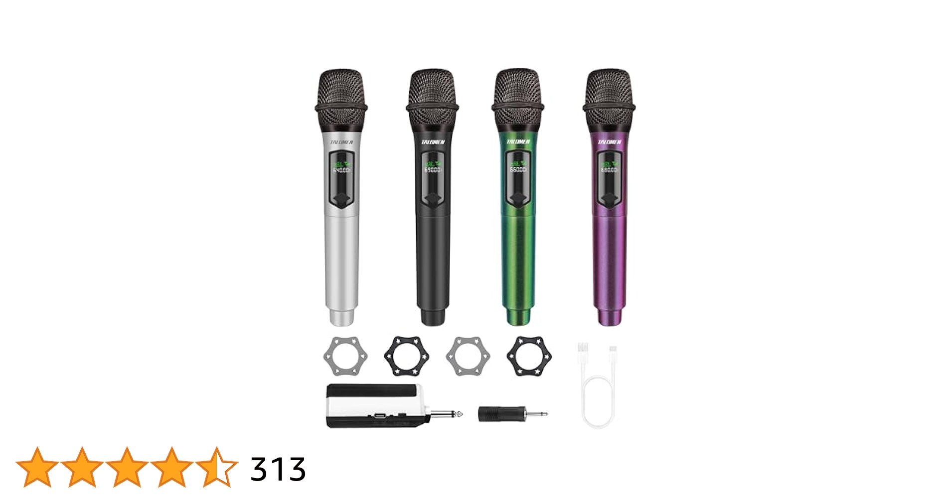 TALOMEN　ワイヤレスマイク4本＋レシバーセット　K604-WSGB TALOMEN ワイヤレスマイク4本＋レシバーセット K604-WSGB 🔥New