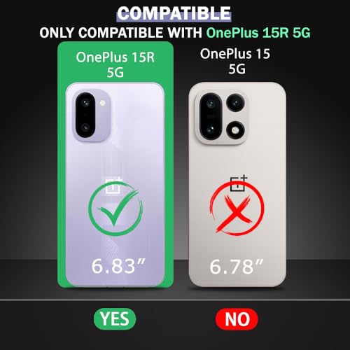 Image of TheGiftKart Hybrid Shockproof Back Cover Case for OnePlus 15R 5G Compatible with MagSafe | Hard Back Cover Case for OnePlus 15R 5G (PC & TPU, Transparent Clear Back, Black Sides)