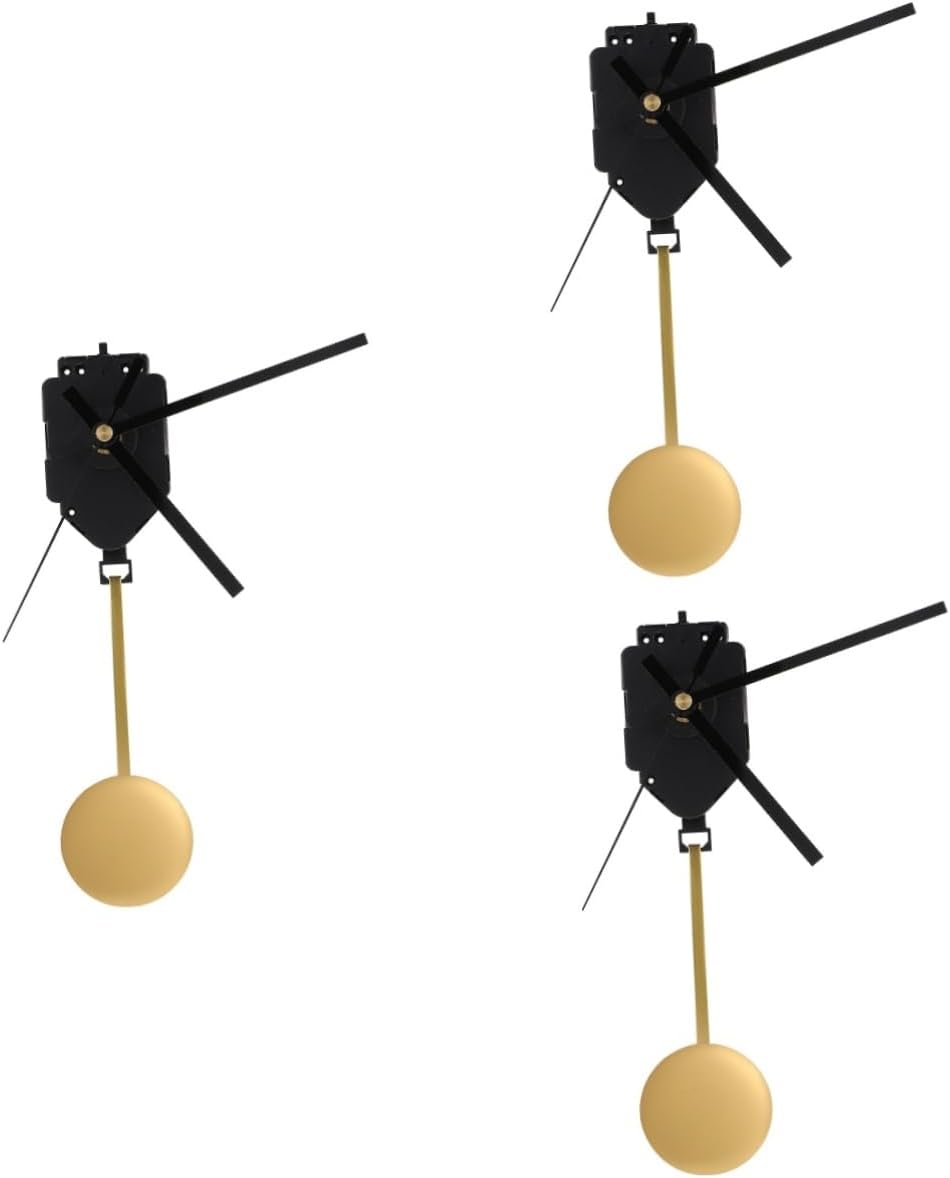 DOITOOL 3sets Delicate Mute Clock Movement Pendulum and Hands Replacement Clock Mechanism for Home Decor and Repair Easy to Use and Design