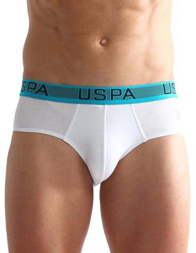 Image of U.S. Polo ASSN. Mens OEB04 Solid Cotton Spandex Underwear Briefs - Pack of 1