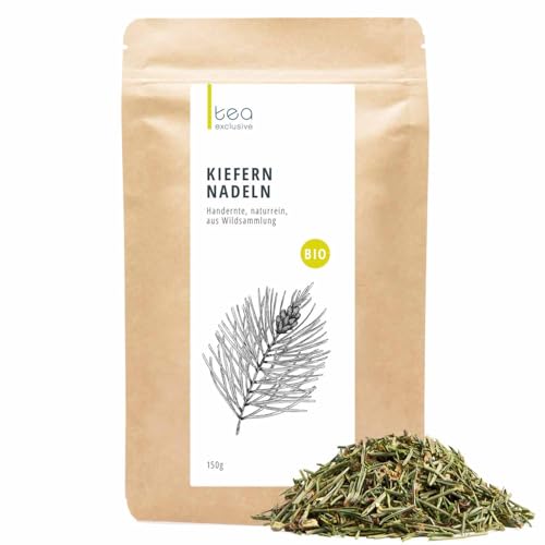 BIO Kiefernnadeln 150g | Kiefernadeltee lose geschnitten | Premium Wildsammlung, schonend getrocknet, Rohkost Qualität - tea exclusive