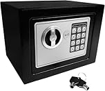 Hyfive Safebox For Home, High Security Steel small home Office Digital Electronic Safe Box with Two Keys Small Value Safe with Digital Keypad for Extra Security