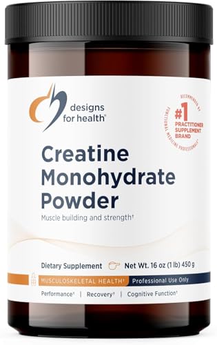 Designs for Health Micronized Creatine Monohydrate Unflavored Powder, 90 Servings, 5g per Serving – for Women & Men to Support Muscle Strength and Brain Health