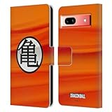 Head Hülle Designs Offizielle Dragon Ball Kame Symbol Ikonisch Leder-Wallet-Hülle Kompatibel mit Google Pixel 7a
