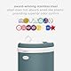 Ubbi Stainless Steel Nappy Pail, Odor Locking, No Special Bag Required, Award-Winning, Registry Must-Have, Open Water