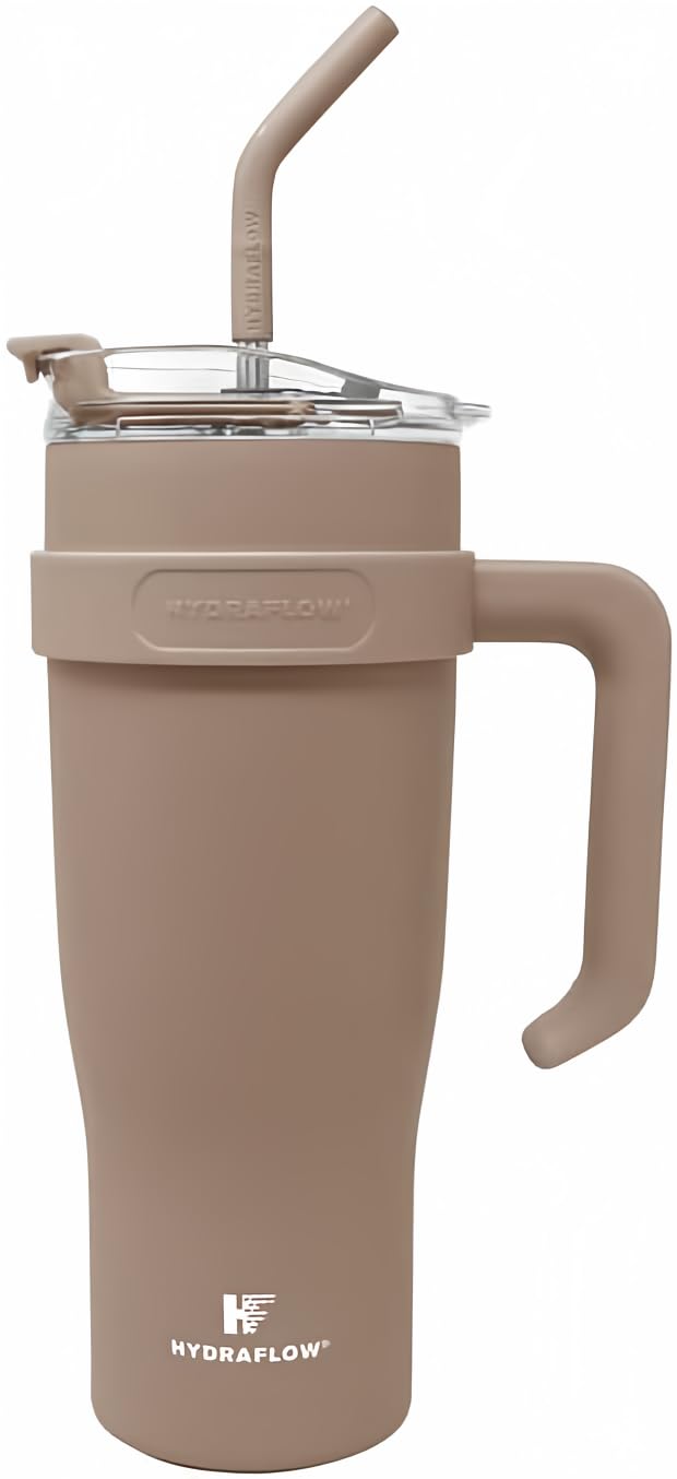 Amazon.com | HYDRAFLOW Capri - 40oz Tumbler with Straw and Handle