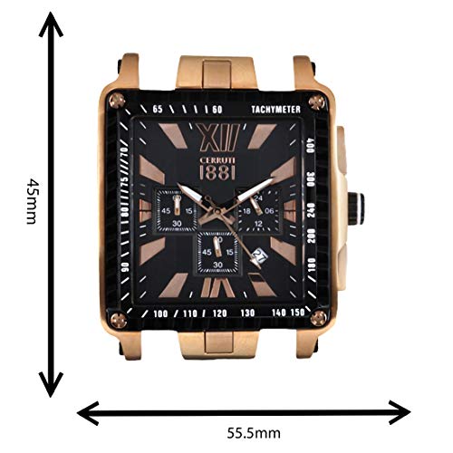 Image of Cerruti 1881 Analog Black Dial Men's Watch - CRA012SRB02BK