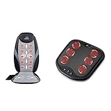 Snailax Shiatsu Massage Cushion with Heat with Foot Massager Bundle | Massage Chair Pad Kneading...