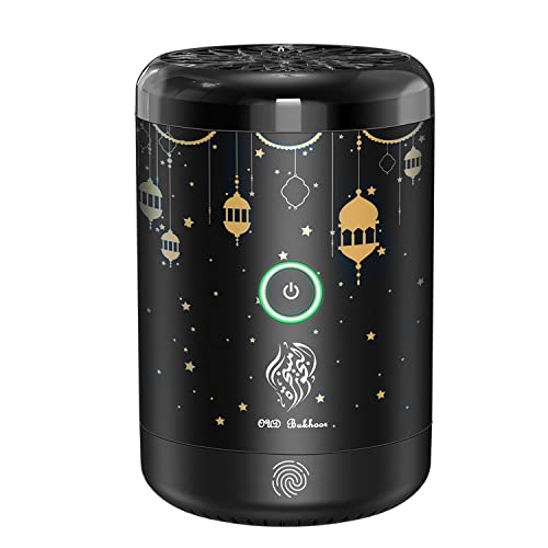 Electric Incense Burner,Portable Usb Rechargeable Aroma Diffuser With 16 Colors Led Lights,Car Smart Electric Incense Burner, Arabian Bakhoor Burner For Home Use (Black) #TOP7