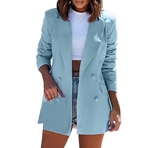 Manteau veste blazer bleu ciel en taille XL idéal pour le bureau