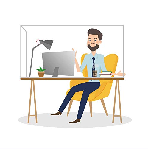 MGGI Trading TexVision Stellwand Paravent Trennwand Raumteiler Sichtschutz für Büros, Arbeitsstätten 90x60x70cm