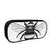 Produktbild IOPLK Fashion School Bleistiftetui, Bee Black and White Hand gezeichnet Graviert von Bubble Bee C Pen Bag Büro Schreibwaren Tasche für Schule & Bürobedarf