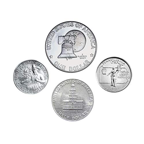 American Coin Treasures Wood Box Declaration of Independence Coin and Stamp Set| Genuine United States Currency | Mint Postage Stamps |Americana Collectible | Certificate of Authenticity