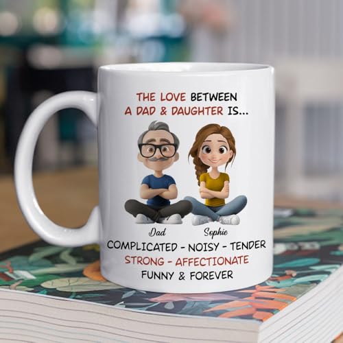 Taza personalizada para hija de cerámica blanca 11 oz miniatura 3