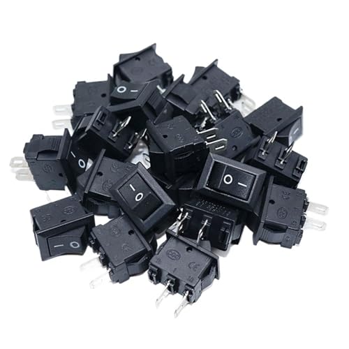 Interruptor balancin SPST de 2 pines ON-OFF para control de corriente AC en pack de 10 unidades