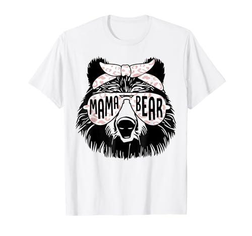 Mama Bear Face Sunglasses Mother Mother's Day gift T-Shirt