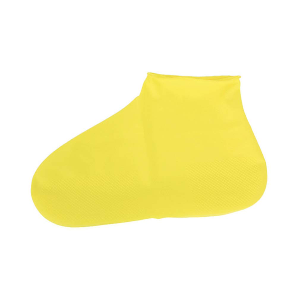 PRETYZOOM Shoes Protector Rain Latex Overshoe Covers for Men Women Yellow Size l
