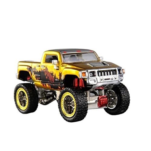 1 64 Apto para Hummer H2 H3T Vehículo Todoterreno Rueda Grande Coche Fundido A Presión Aleación Metal Colección Modelos No Control Remoto Modelos