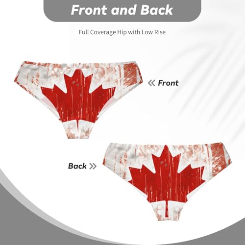 Canada Flag Print Triangle Briefs For Men Low Rise Soft Breathable Sweat Absorbent Underwear (S-3xl)4