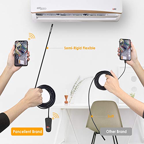 pancellent Draadloze endoscoop camera 1080P WiFi HD-endoscoop met halfdiepe kabel voor Android/iOS-smartphone/iPhone… - Image 8