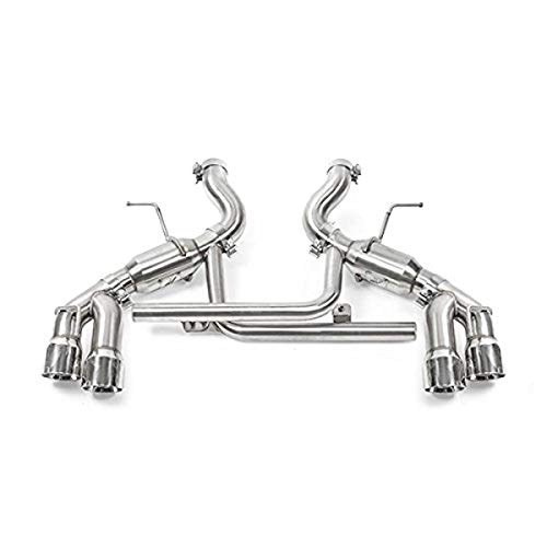 Mishimoto MMEXH-CAM8-16AQTPP Pro Axleback Exhaust Compatible With Chevrolet Camaro SS Quad Tip 2016-2018 Polished