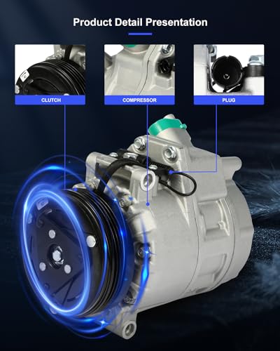 Image of ECCPP AC Compressor Fit for BMW X5 3.0L 2003-2006 4 Grooves