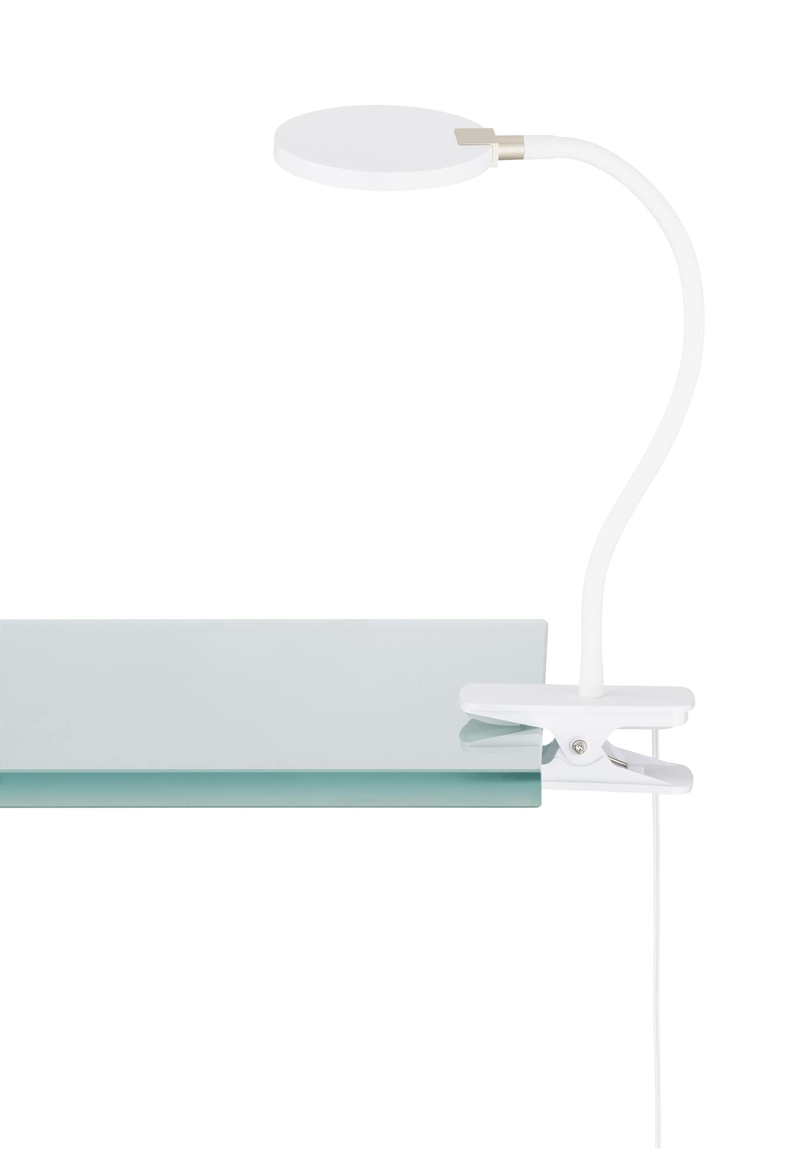 Fischer & Honsel | Klemmleuchte, Luiz 1x LED 5,0 Watt, weiß, Flexarm