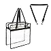 NATURAL STYLE Clear Tote Bag Stadium Security Approved, See Through Clear Handbag Purse Bag for Work, Beach, Stadium, Makeup, Cosmetics