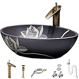 Tomiki 洗面ボウル 洗面ボール セット 手洗い器 置き型 手洗台 洗面器 洗面鉢 洗面所 トイレ 洗面台 大きいサイズ 高温焼成 陶器製 おしゃれ 高級排水金具付き