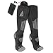 ActionHeat 3.7V Rechargeable Battery Heated Socks 2.0 with Remote Control – Cotton Thermal Socks – Electric Heating Socks for Cold Weather Outdoor Activities – Grey/Light Grey L/XL