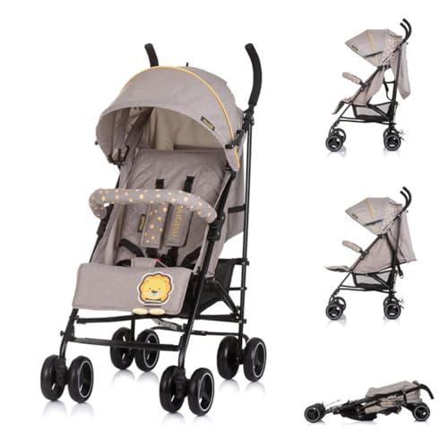 Chipolino Cochecito Milano, Buggy, hasta 22 kg, respaldo ajustable, plegable, color: gris claro
