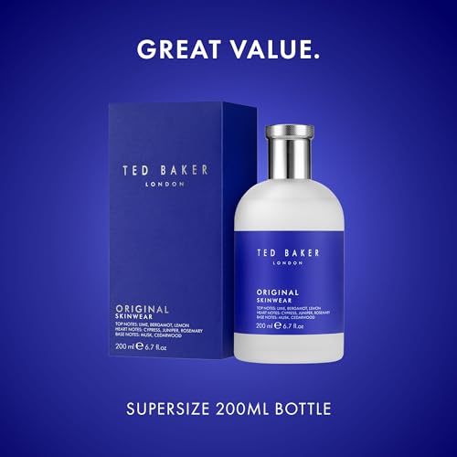Ted Baker Original Skinwear Eau De Toilette, Woody Aromatic for Men, 200ml | Fresh long lasting woody aromatic EDT fragrance for him with citrus, herbs, sandalwood, amber and musk notes. - Image 4