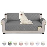 TAOCOCO Funda de sofá Impermeable Funda de cojín de protección para Mascotas Funda de sofá antisuciedad (Gris Claro/ 3 Plazas 165 * 190cm)