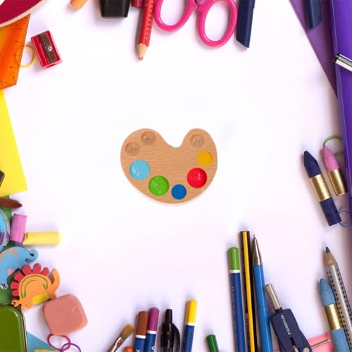 Paletas de pintura de madera BESTYASH con acabado caqui suave para Bellas Artes 7