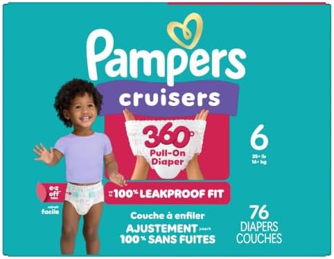 Pampers Diapers - Cruisers 360 degrees - Size 6, 76 Count, up to ...