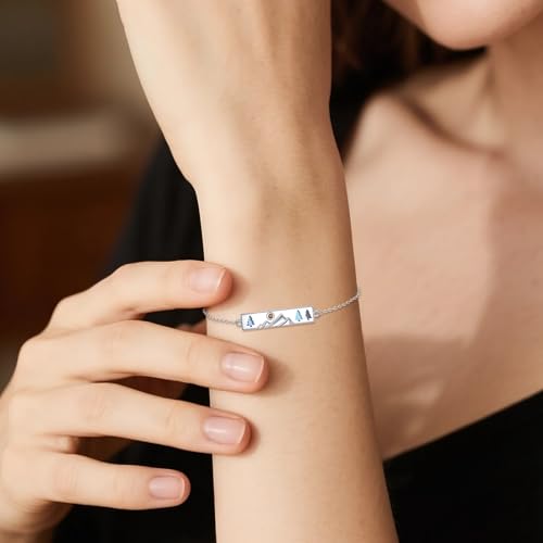 Image of AOBOCO Mustard Seed Bracelet 925 Sterling Silver Cross Bracelets Christian Faith Jewelry Gift for Women