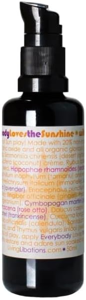 LIVING LIBATIONS - Organic Everybody Loves The Sunshine Body Lotion With Zinc | Natural, Plant-Based, Clean Beauty (1.7 fl oz| 50 ml)