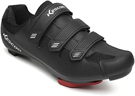 Unisex Cycling Shoes Compatible with Peloton Bike Shoes Indoor Road Bike Riding Shoes with Delta Cleats for Men and Women Clip Indoor Outdoor Bike Pedal 3 Straps Black White Size 10.5