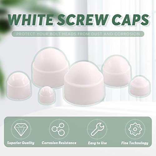 Keadic 160Pcs Bolt Covers Screw Caps Plastic Nut Assortment Kit with Organizer Box - Image 4