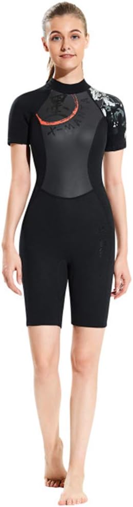 Youth Women One Piece Shorty 3mm Neoprene Back Zip Diving Suit Wetsuit Surfing Suit Water Sports Diving Snorkeling Swimming Thermal Jumpsuit
