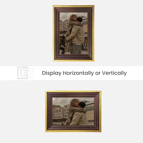 Image of Art Street Luxury Photo Frame for living room, Modern Step Design Photo Frames for Photograph, Art Work, Kids Room Set of 6 (8x12 Inch, Gold)