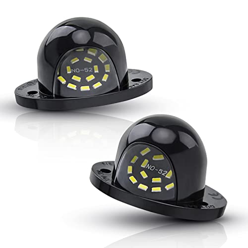 Asgohme LED License Plate Lights Bright White Tag Lamp Assembly Replacement Compatible with 1994 1995 1996 1997 1998 1999 2000 2001 Dodge RAM 1500 2500 3500 Pickup Truck Pack of 2