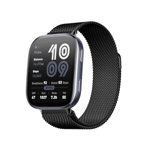 [SHANCHI] �y���C���z Amazfit (2025) Bip 6 [A2435] 1.97�C���`�p �����o���h 22mm ���C���~���l�[�[�o���h ���K�ȒʋC�� �X�e�����X�� �������b�V���҂� �i�m�Z���߂��� �ϖ��Ղ��Ȃ��F ���R�������� �h���h�o�h