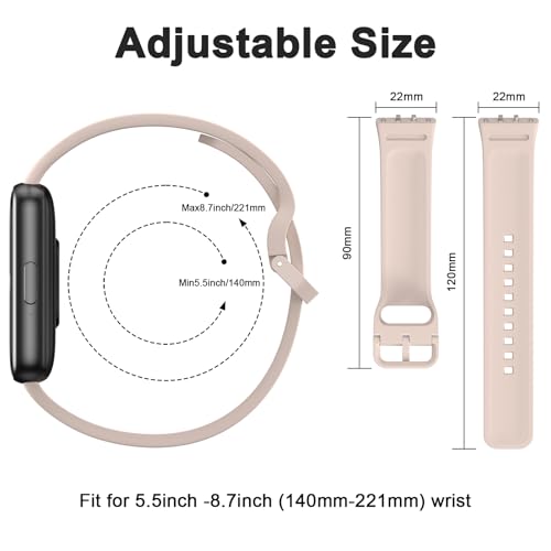 Image of Tobfit Strap Compatible for Samsung Galaxy Fit 3 (Watch Not Included), Flexible Premium Adjustable Watch Band for Galaxy Fit3 2024 SM-R390 Men & Women