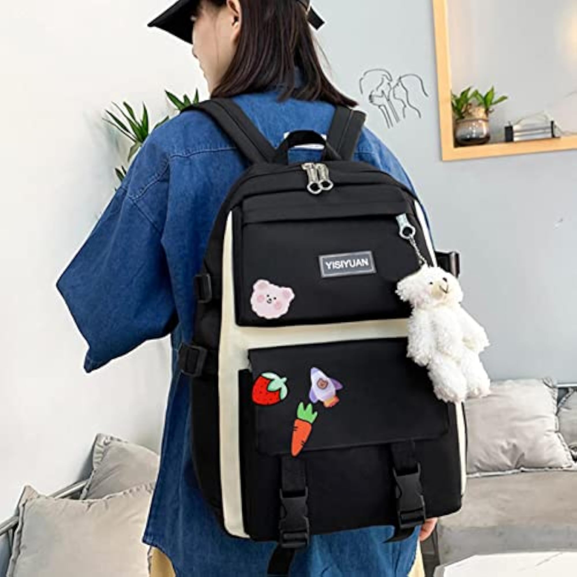Girls' School Backpack Set, Stylish and Functional