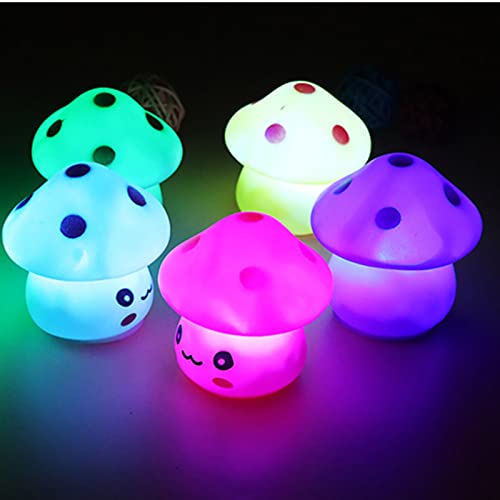 Shulemin Mini Led Night Light Mushroom Light Adorable Lamp For Baby Color Changing Fantastic Cute Fairy Lights Night Light For Kids Bedroom Desk Garden Yard Decor White #TOP7